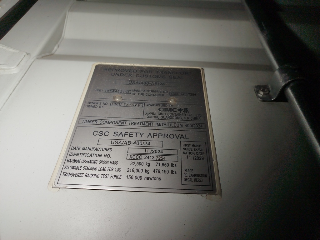 Морской контейнер CICU7599279