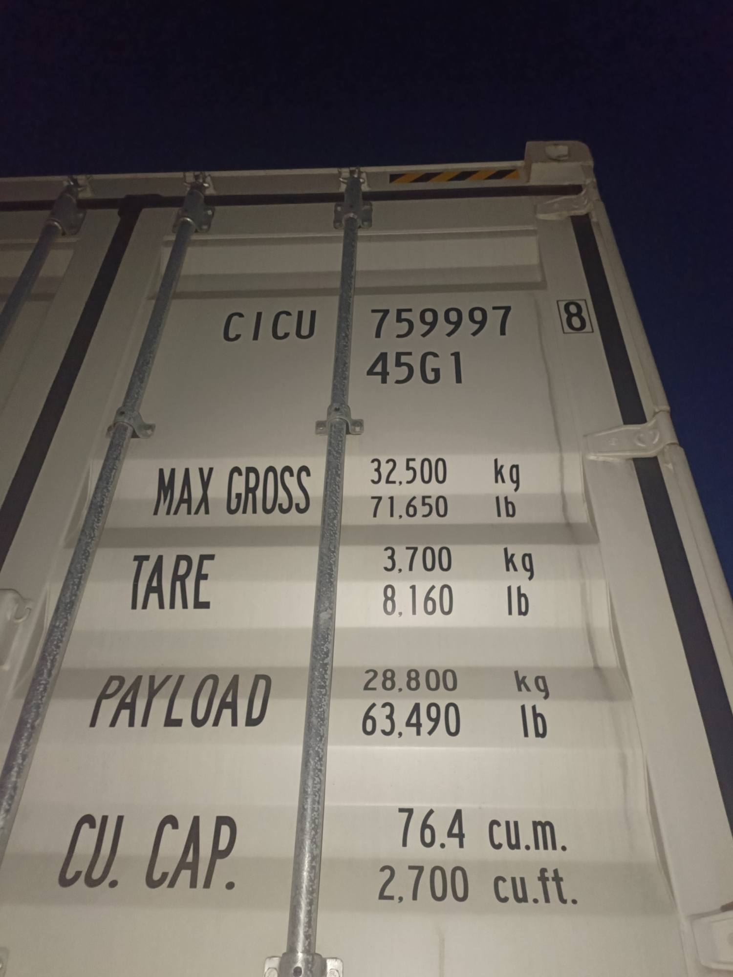 Морской контейнер CICU7599978