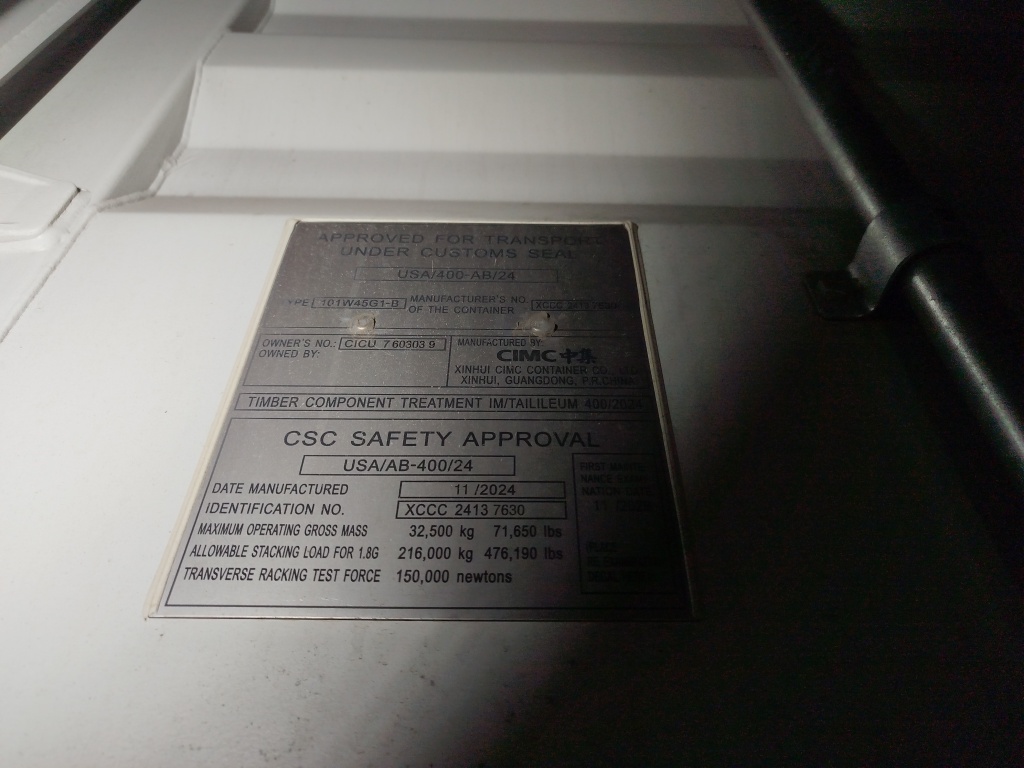 Морской контейнер CICU7603039