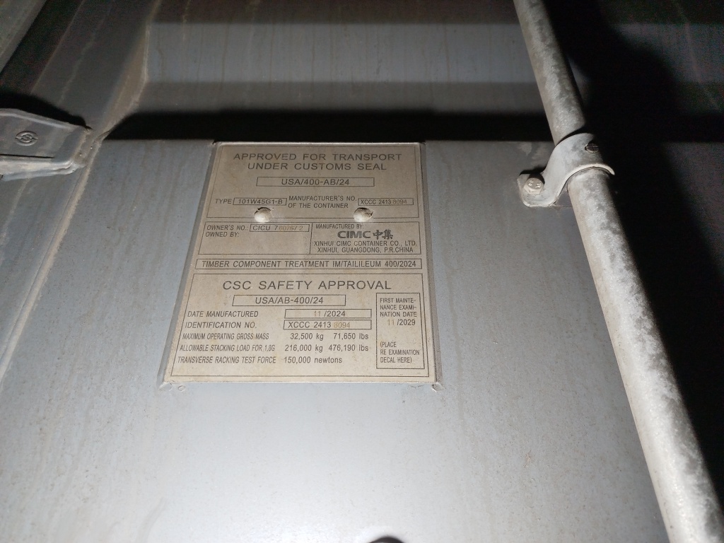Морской контейнер CICU7607672