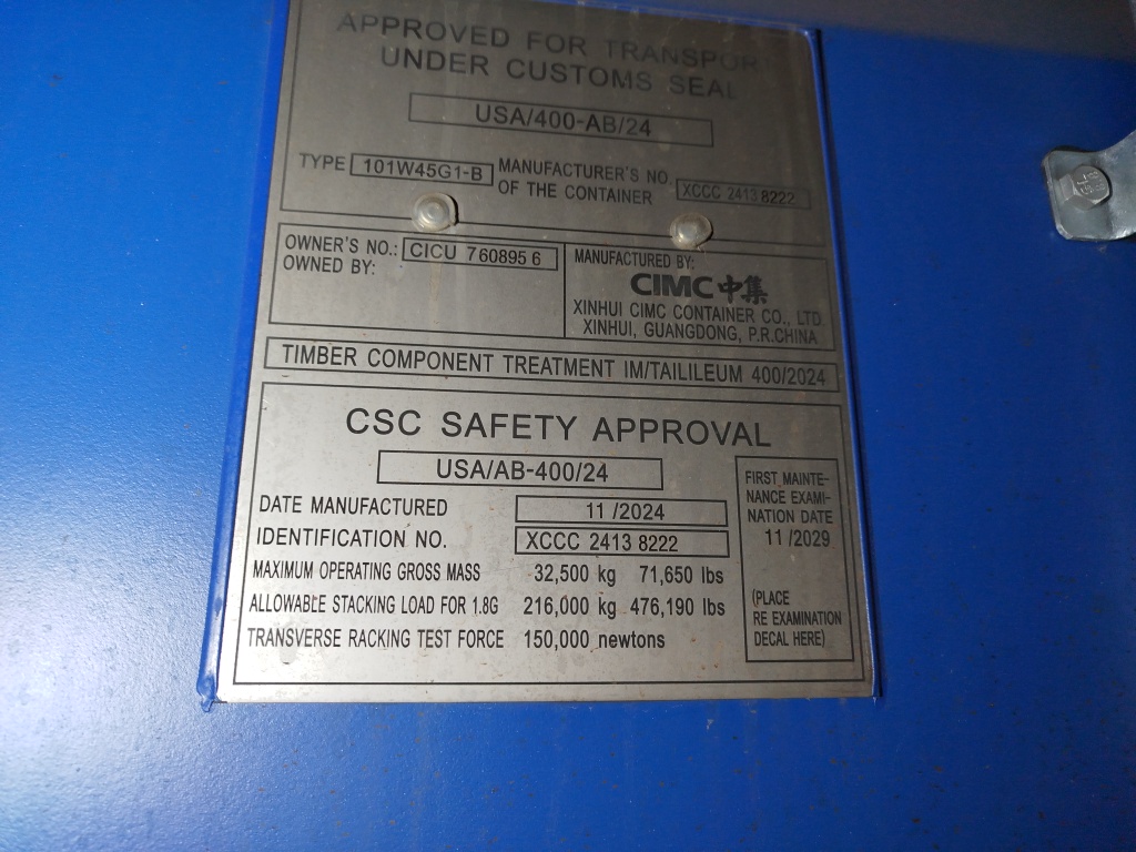 Морской контейнер CICU7608956