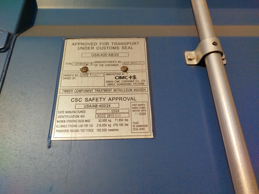 Морской контейнер CICU7609037