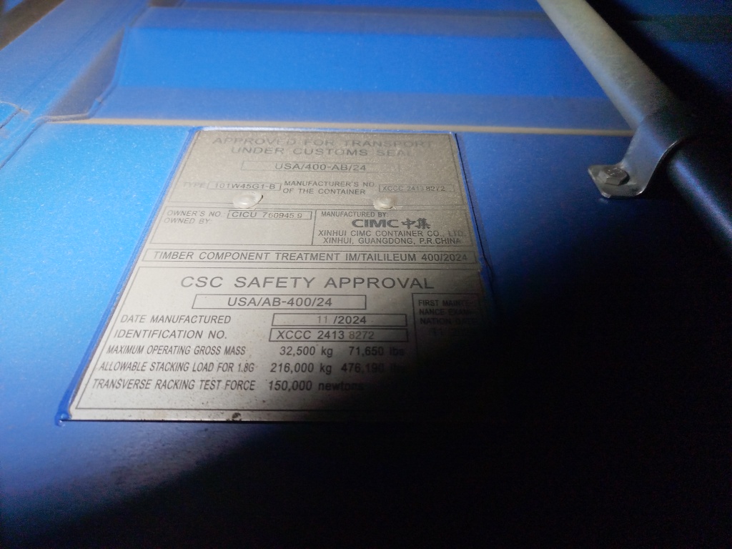 Морской контейнер CICU7609459