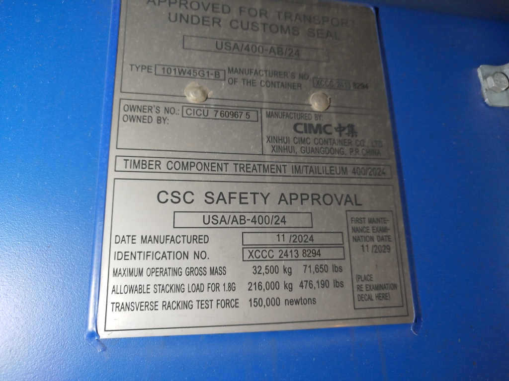 Морской контейнер CICU7609675