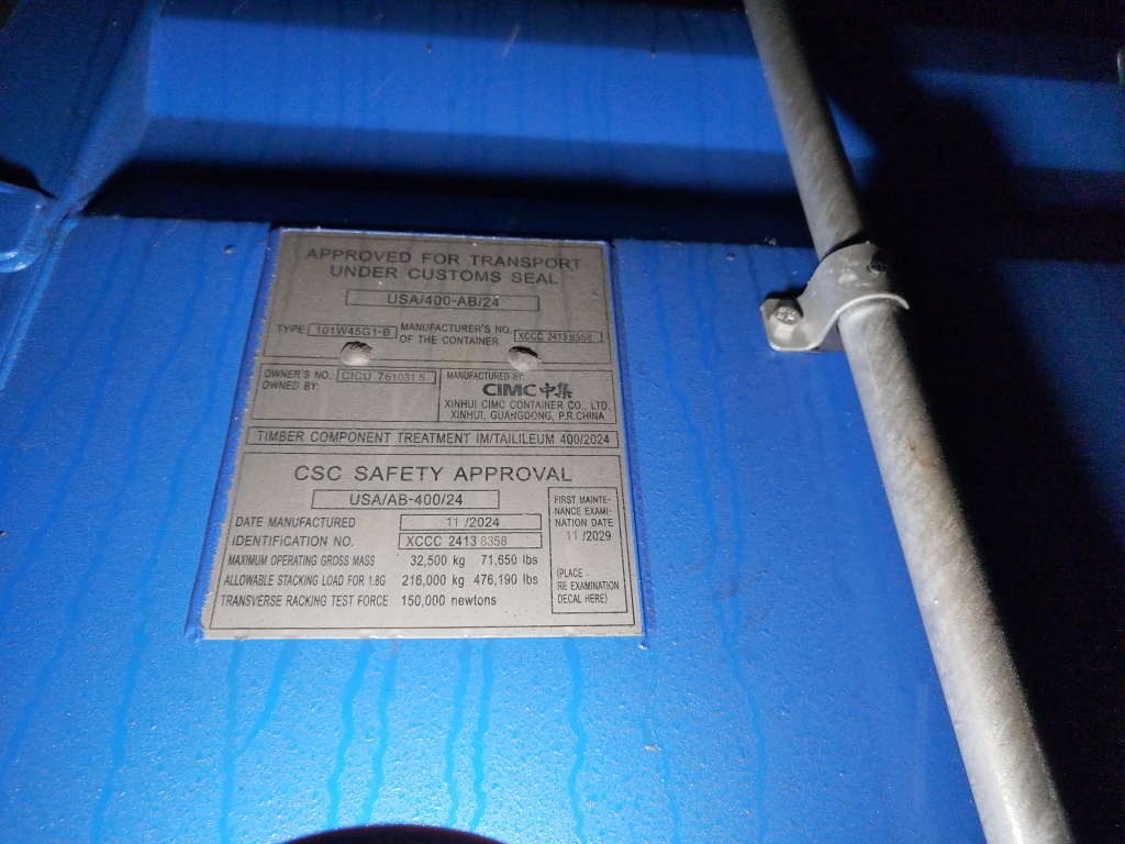 Морской контейнер CICU7610315