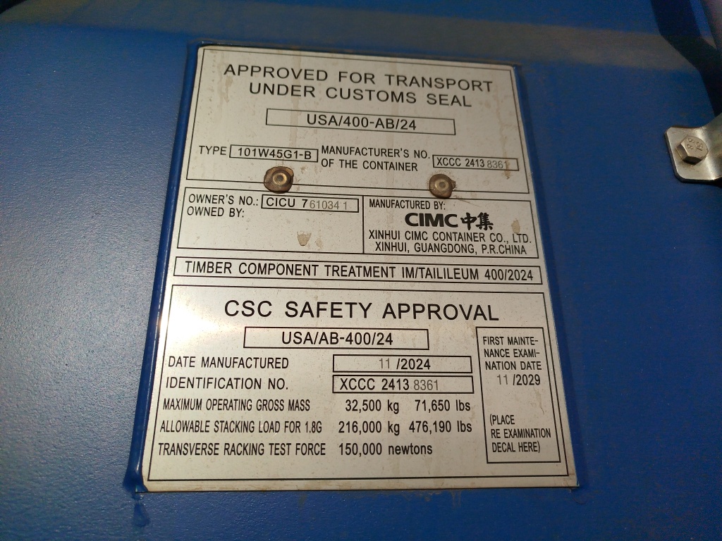 Морской контейнер CICU7610341