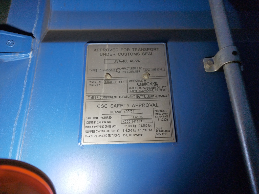 Морской контейнер CICU7610547