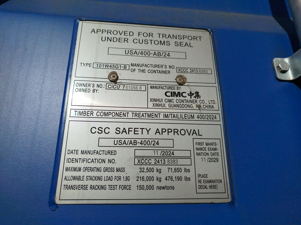 Морской контейнер CICU7610568