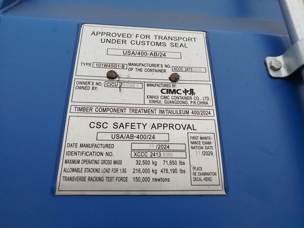 Морской контейнер CICU7610681