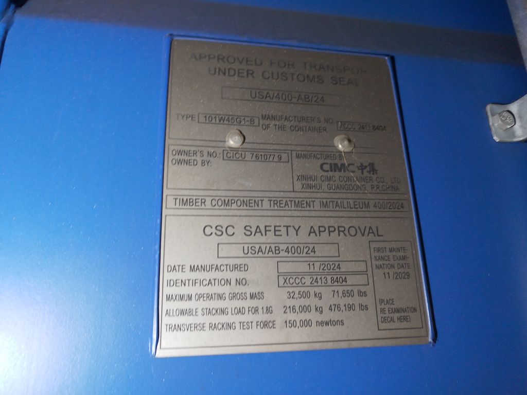 Морской контейнер CICU7610779