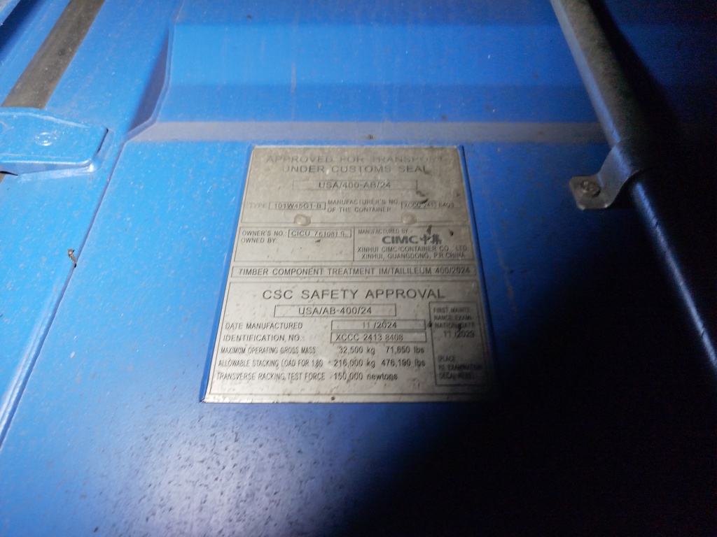 Морской контейнер CICU7610819
