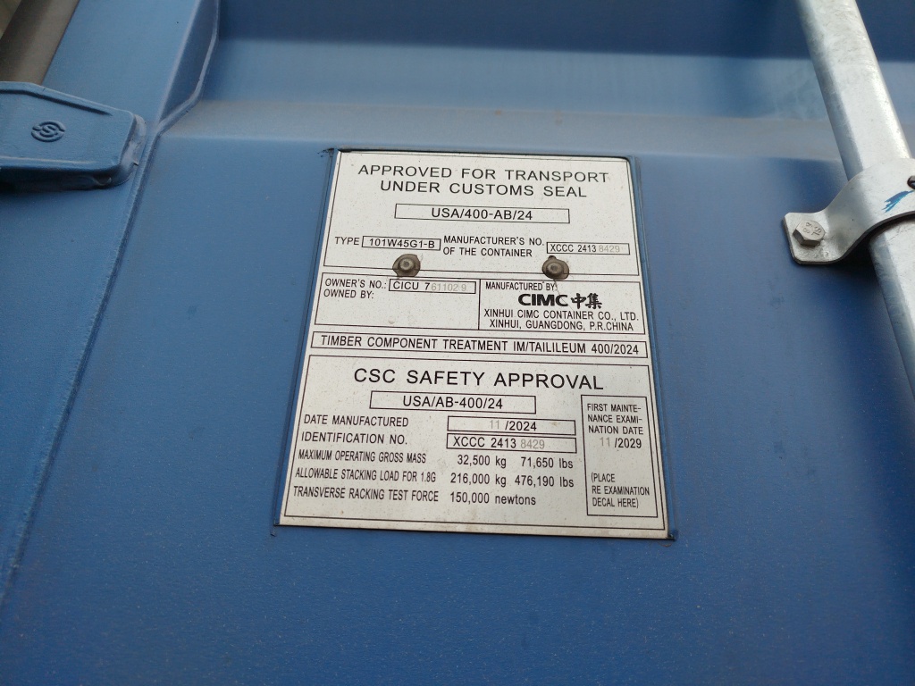 Морской контейнер CICU7611029