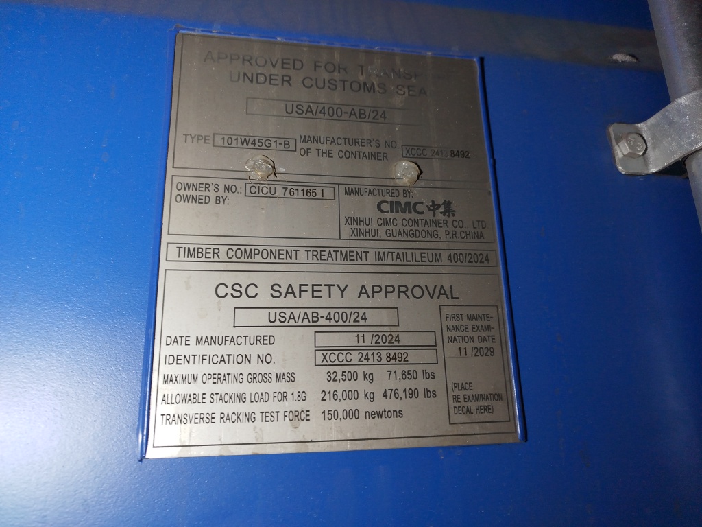 Морской контейнер CICU7611651