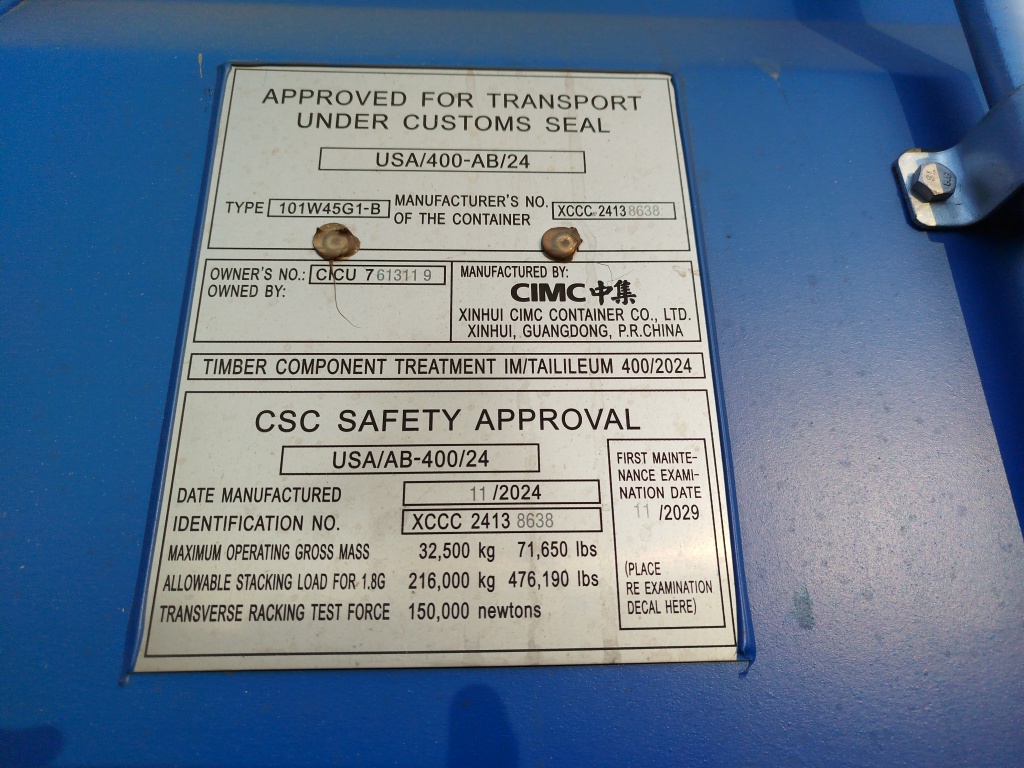 Морской контейнер CICU7613119