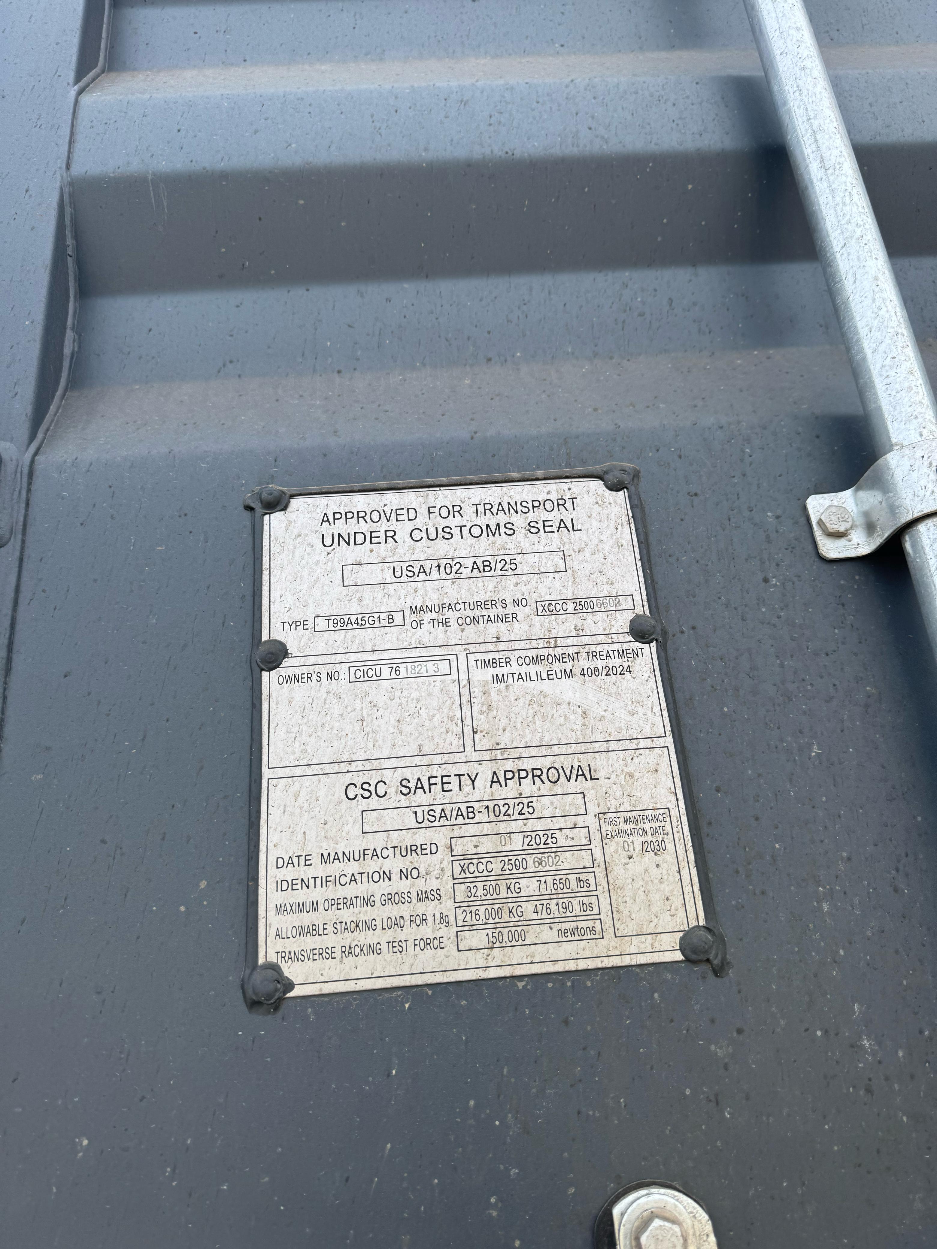 Морской контейнер CICU7618213