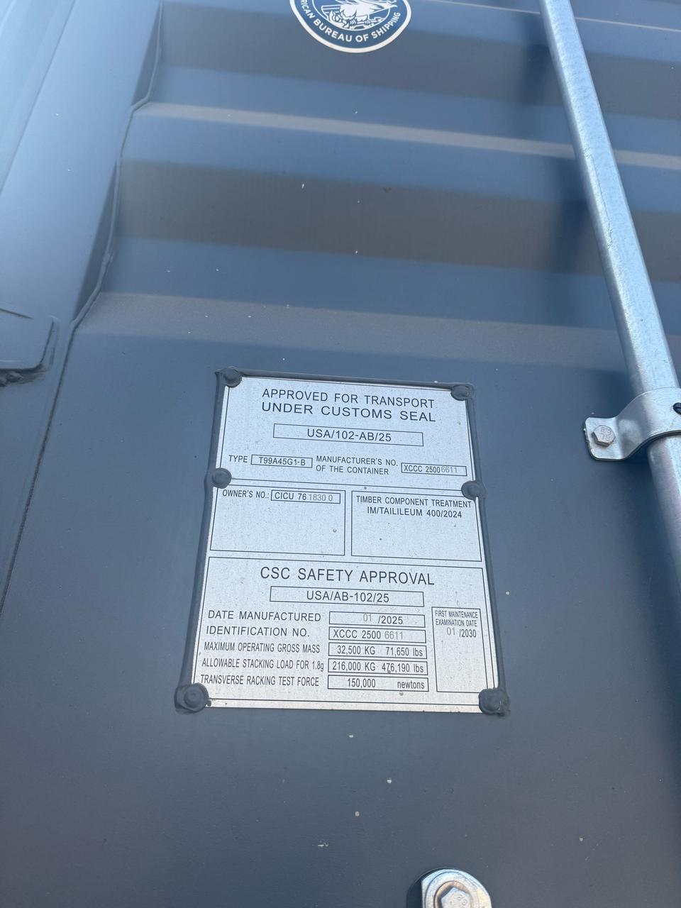 Морской контейнер CICU7618300