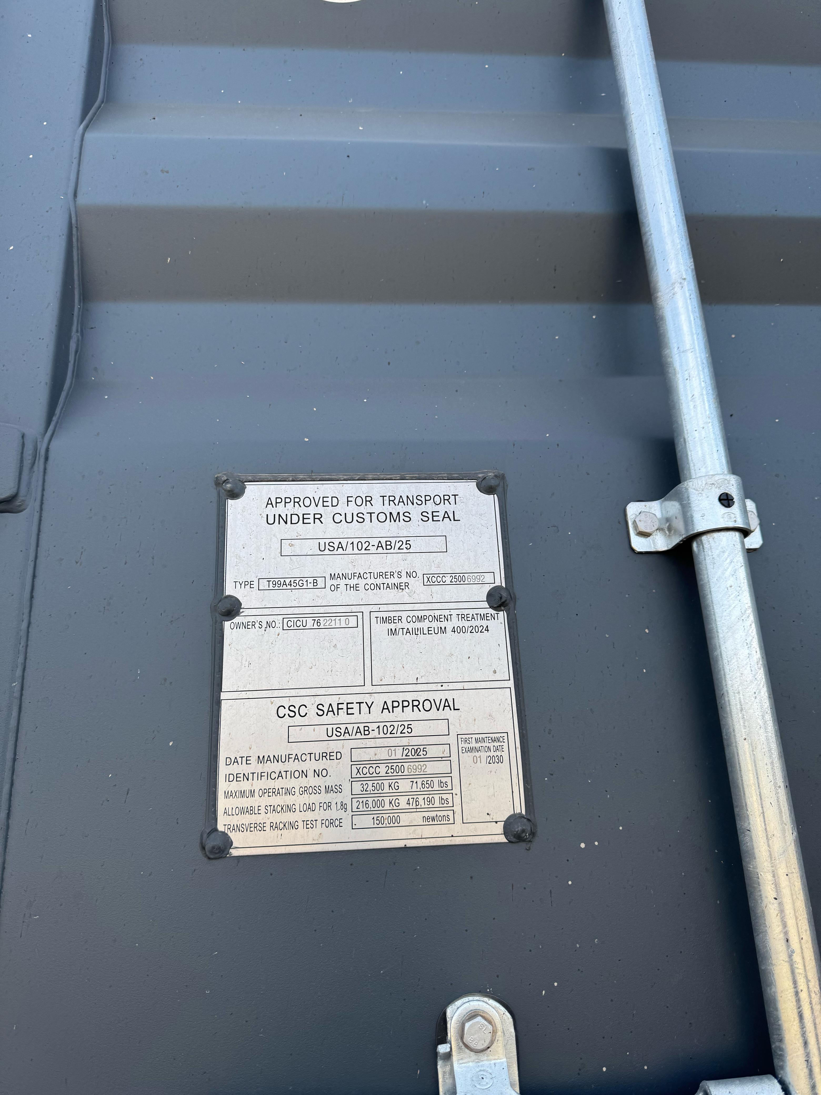 Морской контейнер CICU7622110