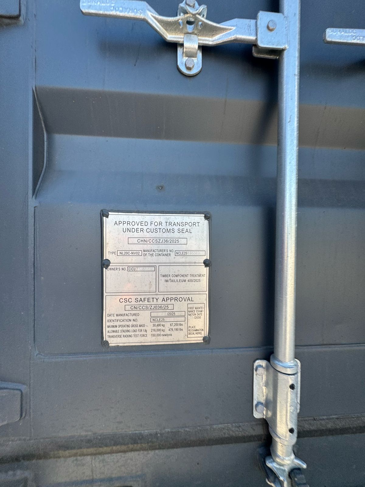 Морской контейнер CICU7736392