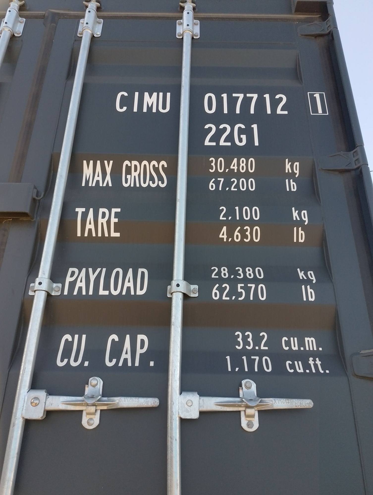 Морской контейнер CIMU0177121