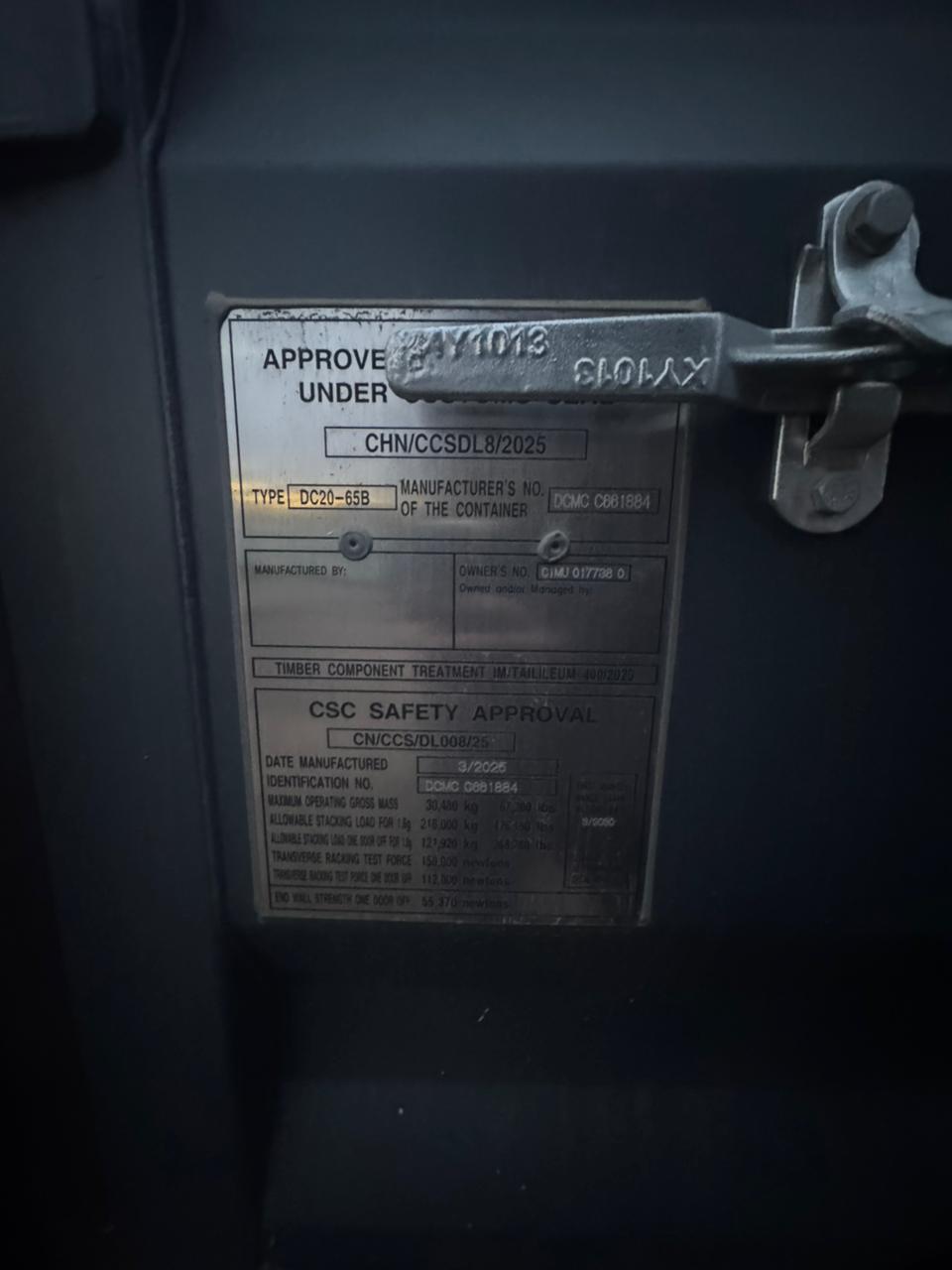 Морской контейнер CIMU0177380