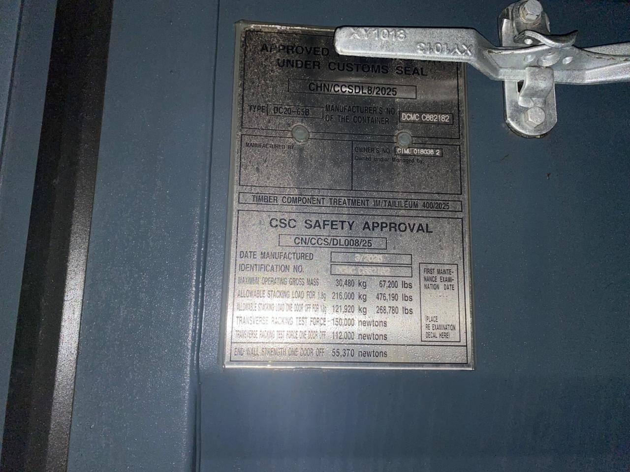 Морской контейнер CIMU0180362