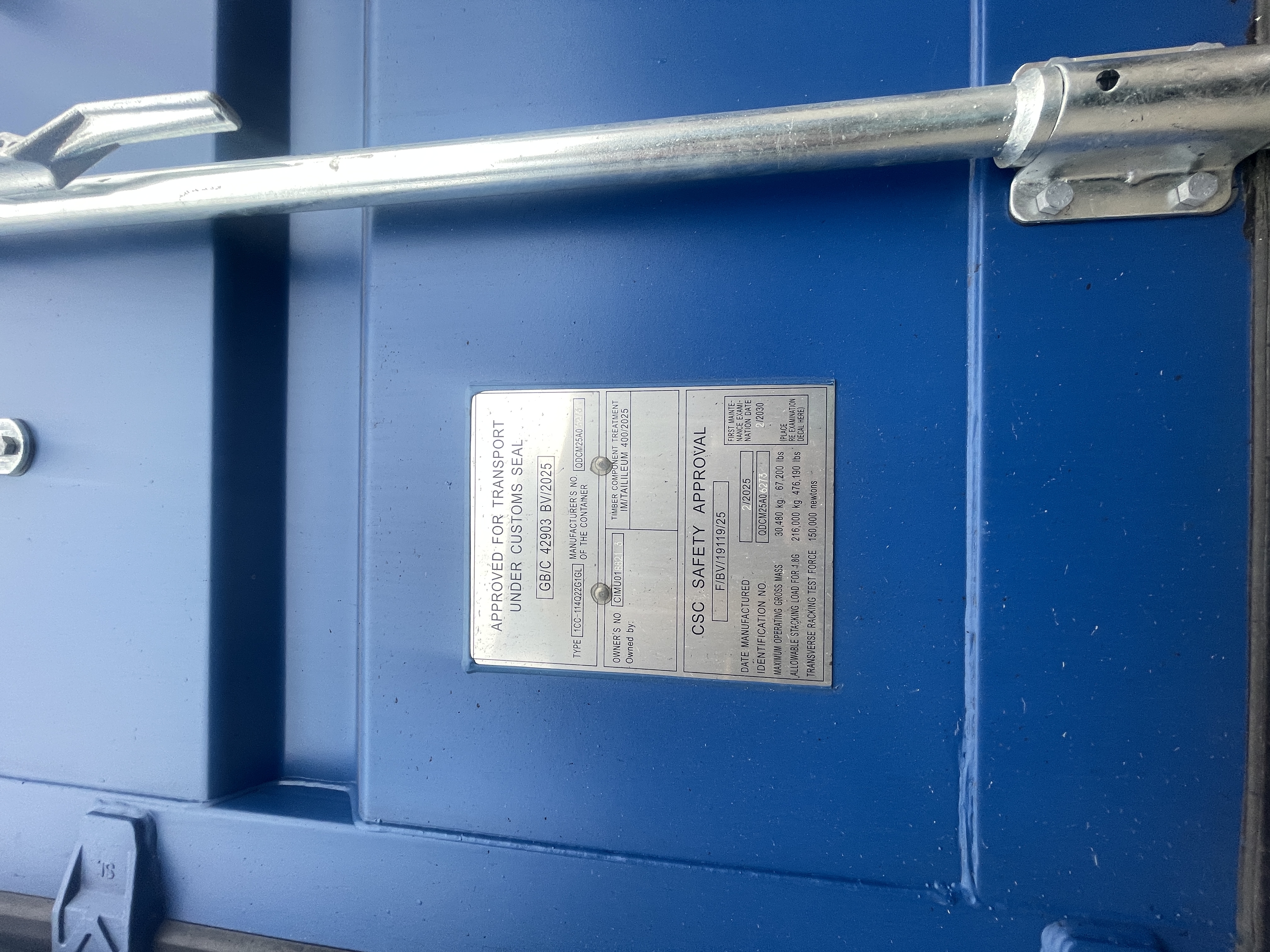 Морской контейнер CIMU0188213