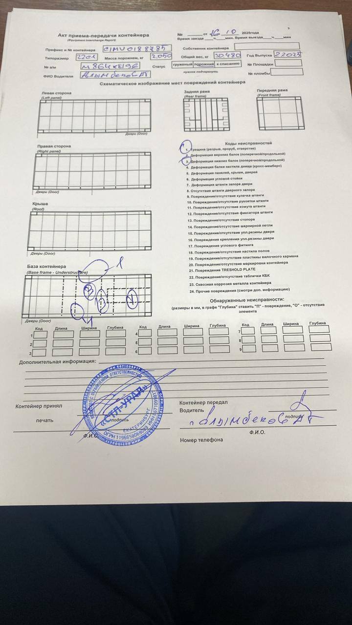 Морской контейнер CIMU0188785