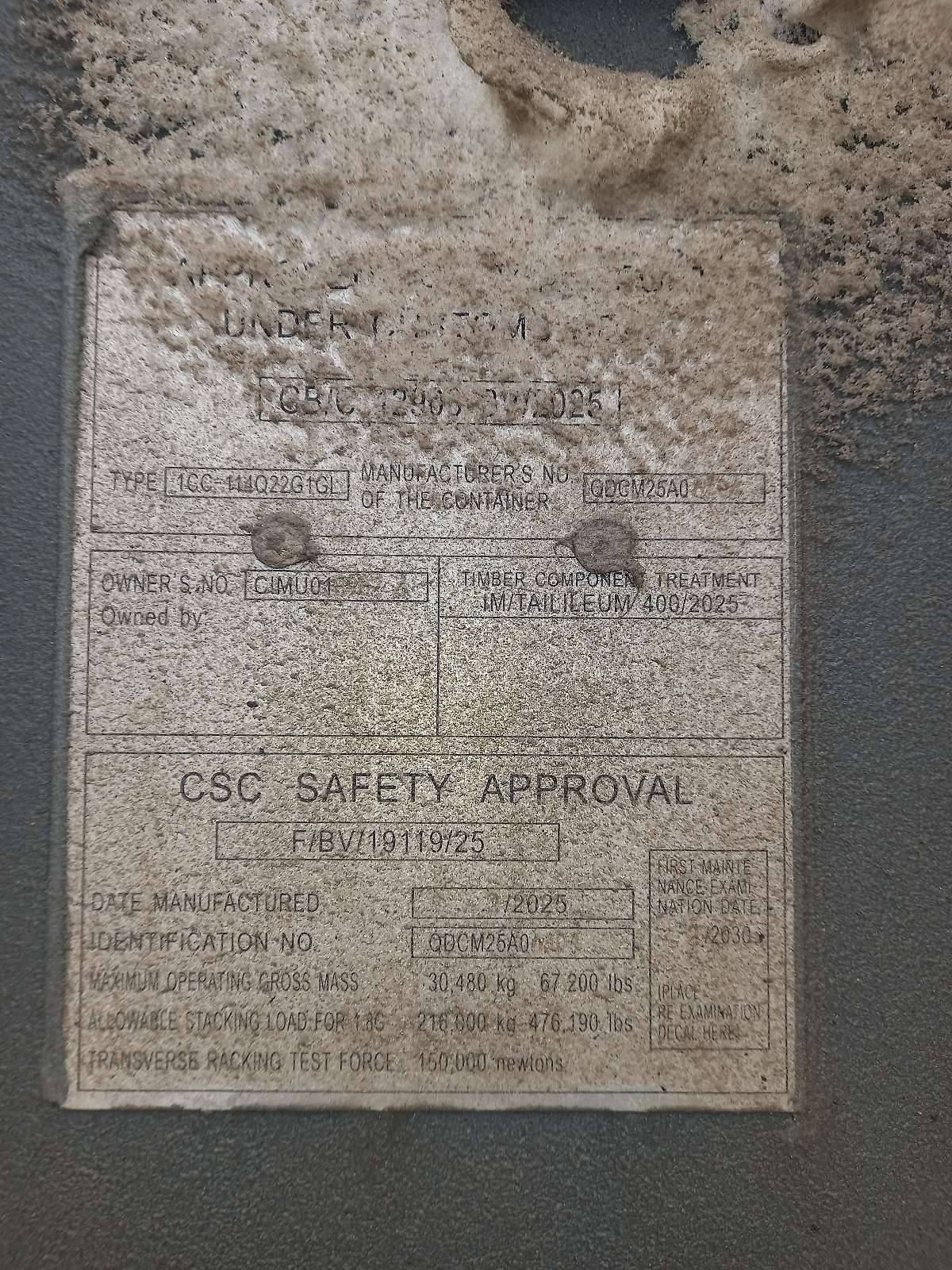 Морской контейнер CIMU0189523