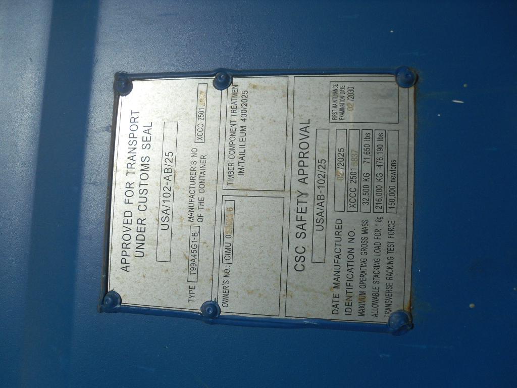 Морской контейнер CIMU0200556