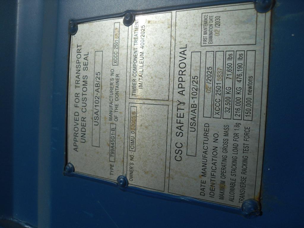 Морской контейнер CIMU0200556