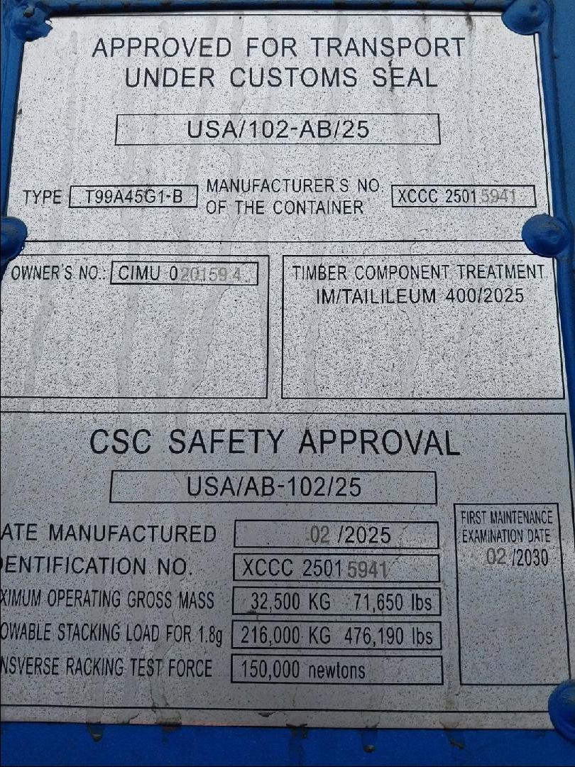 Морской контейнер CIMU0201594