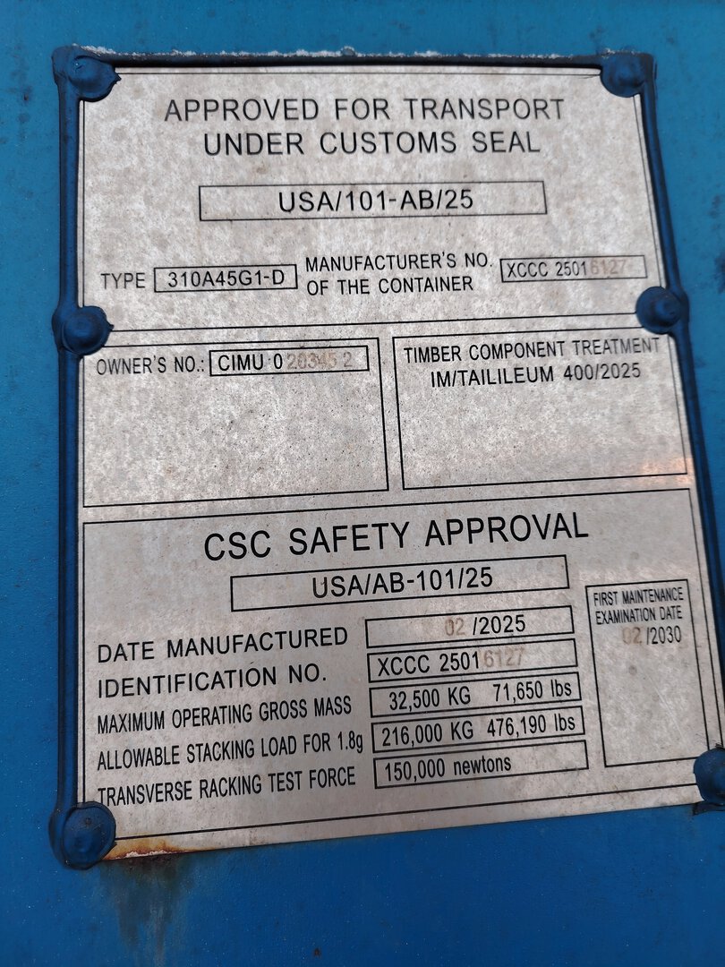 Морской контейнер CIMU0203452