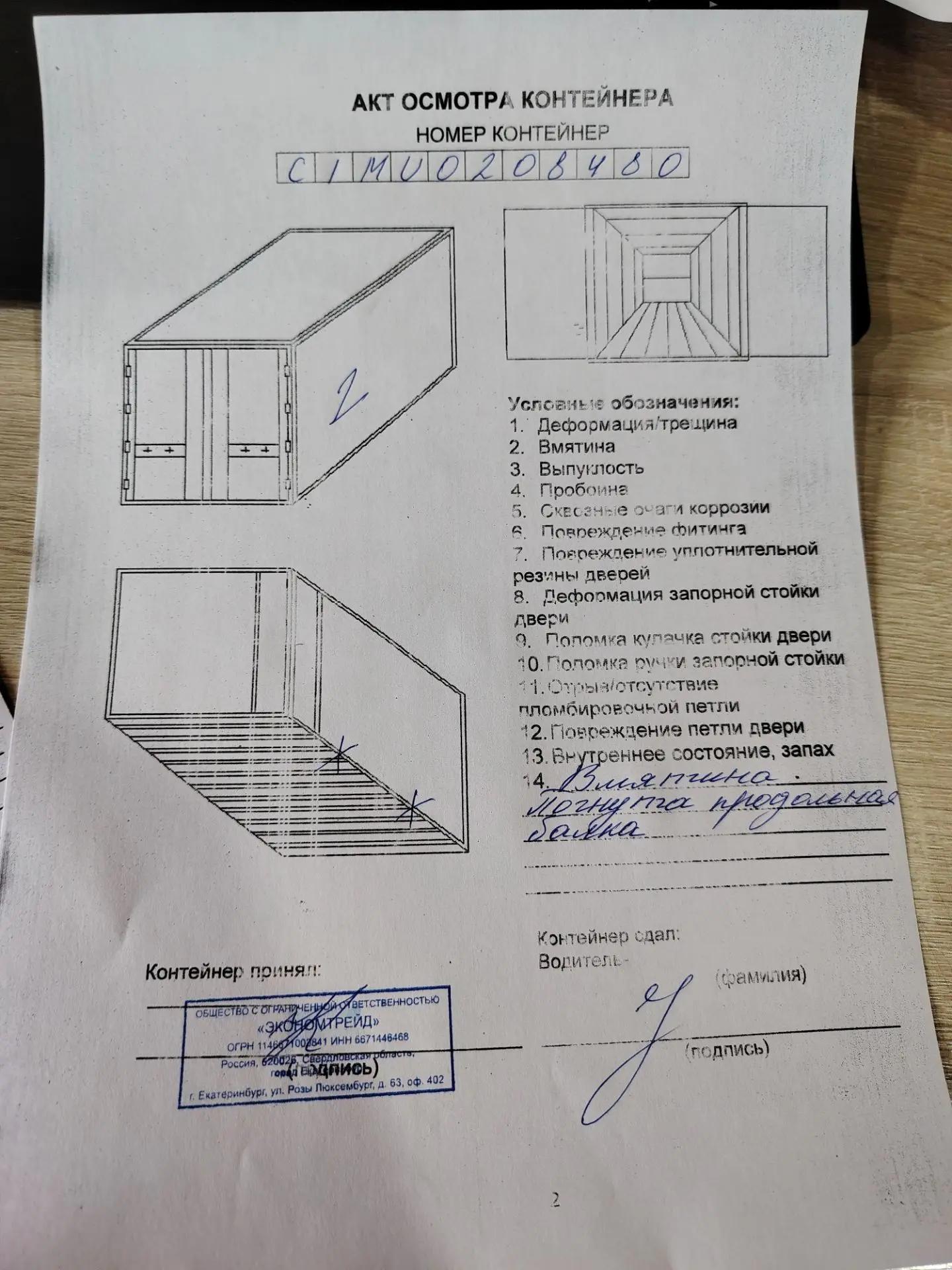 Морской контейнер CIMU0208480