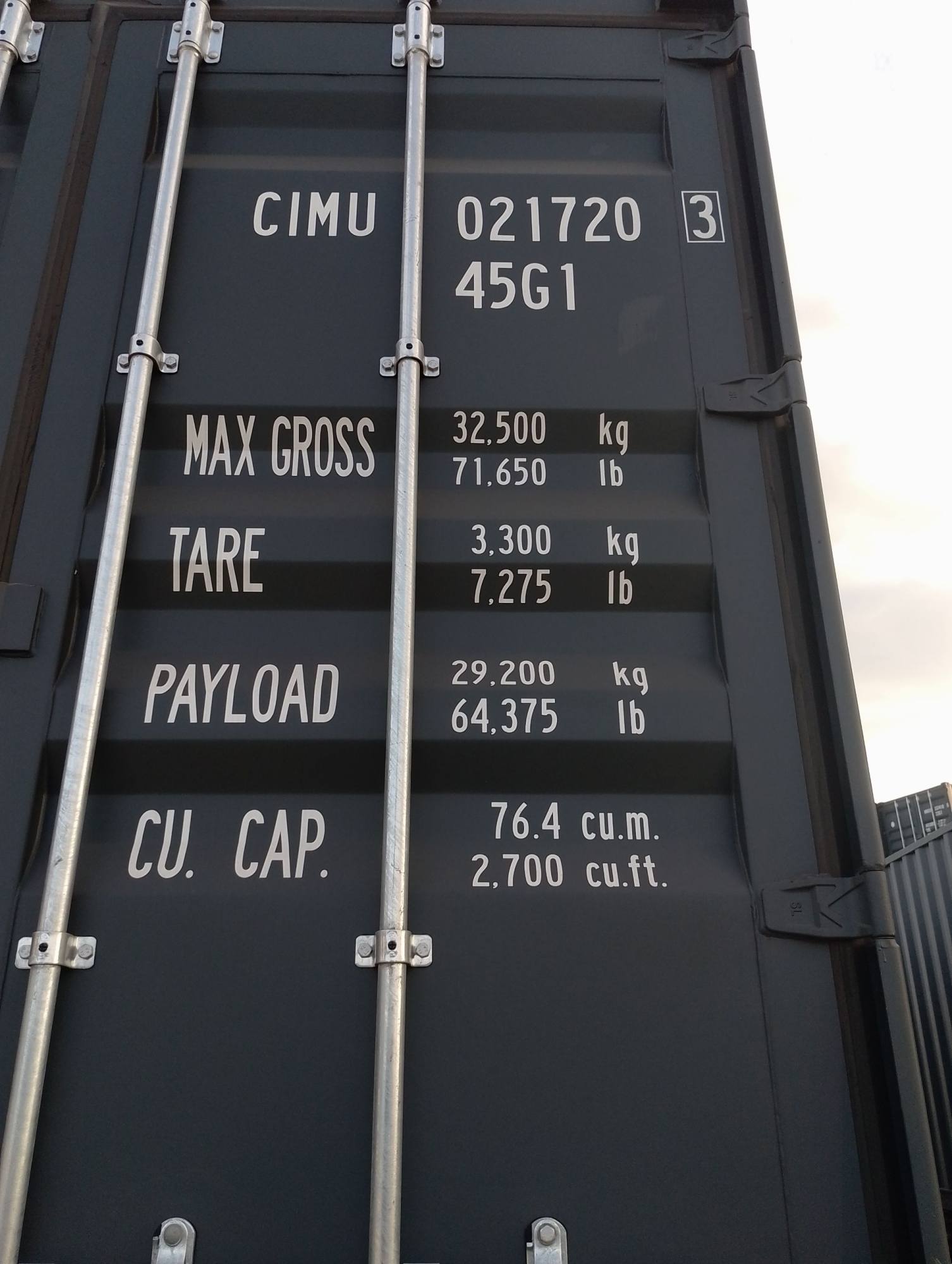 Морской контейнер CIMU0217203