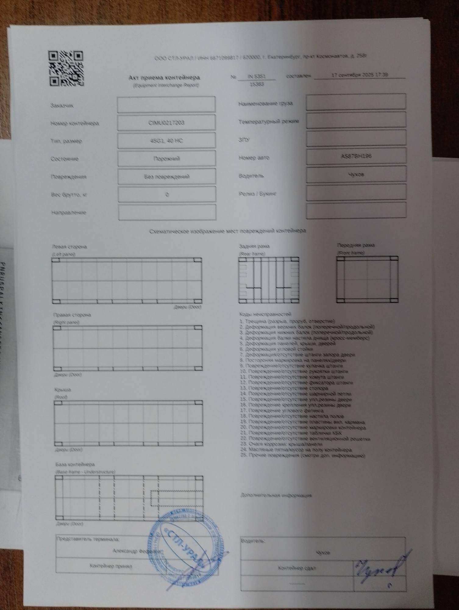 Морской контейнер CIMU0217203