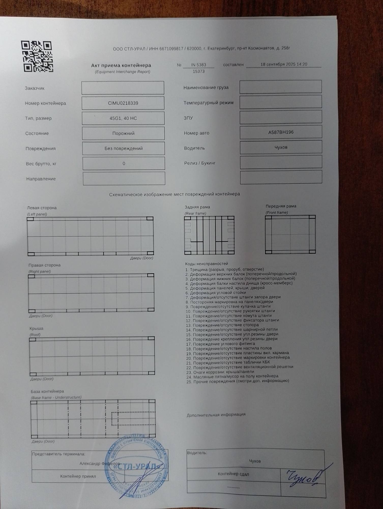 Морской контейнер CIMU0218339