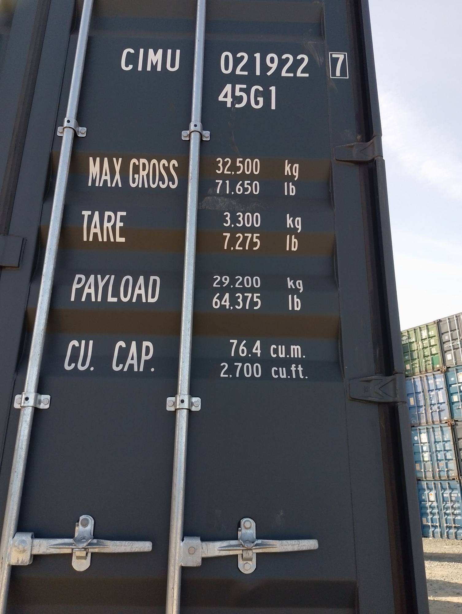 Морской контейнер CIMU0219227