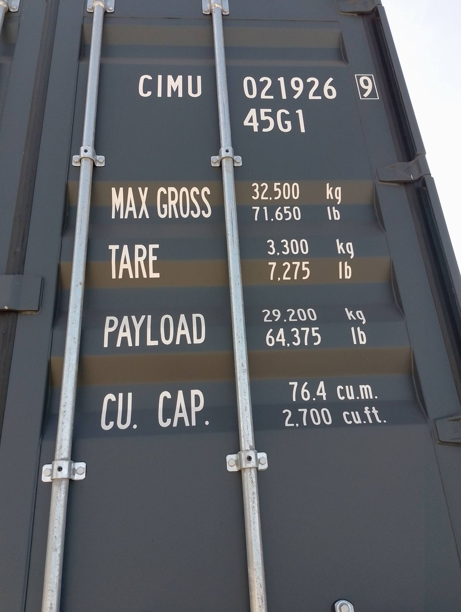 Морской контейнер CIMU0219269