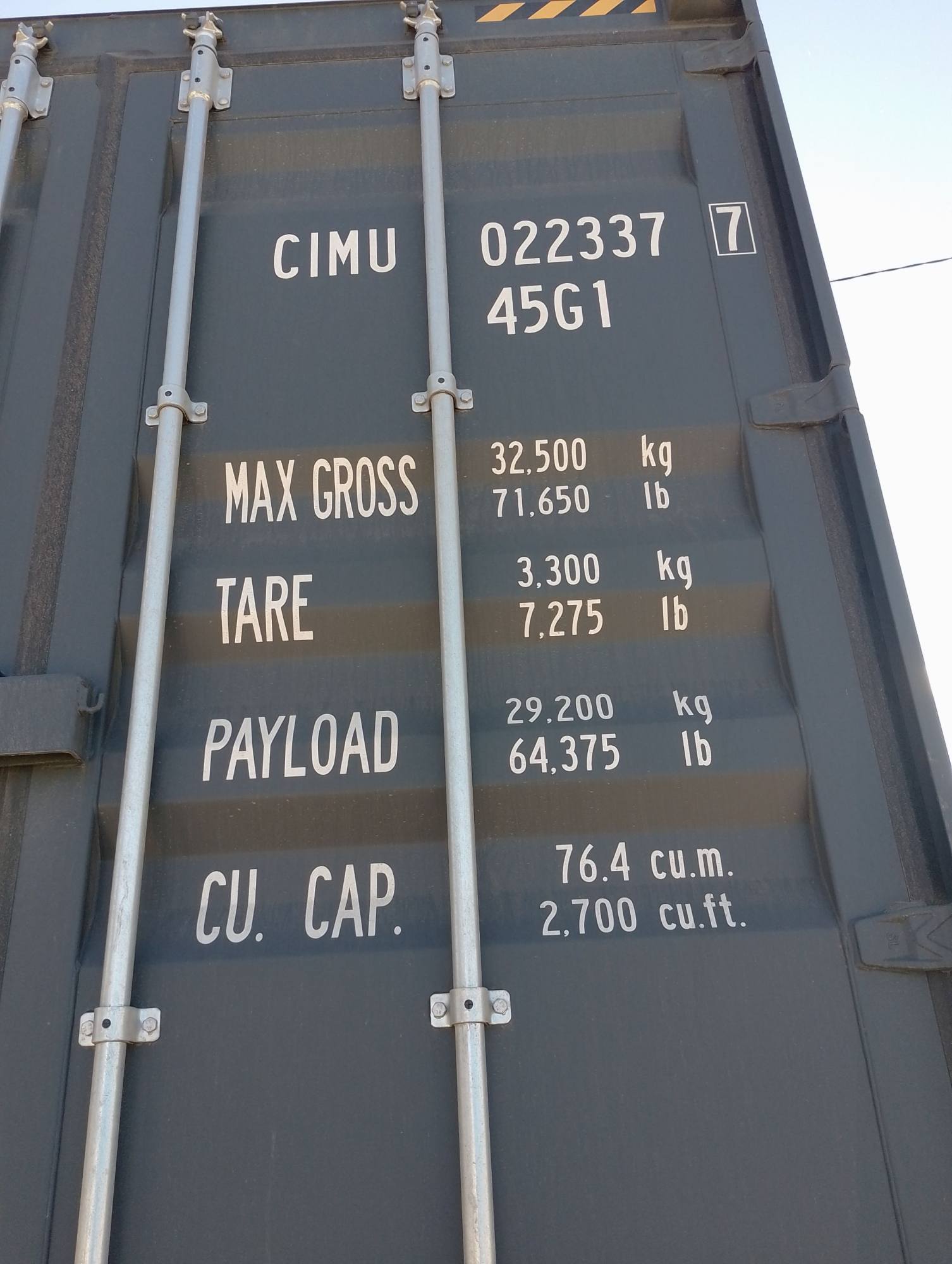 Морской контейнер CIMU0223377