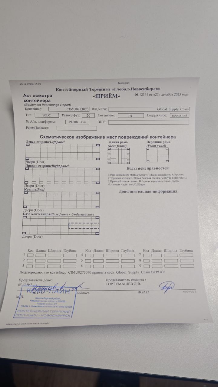 Морской контейнер CIMU0273070