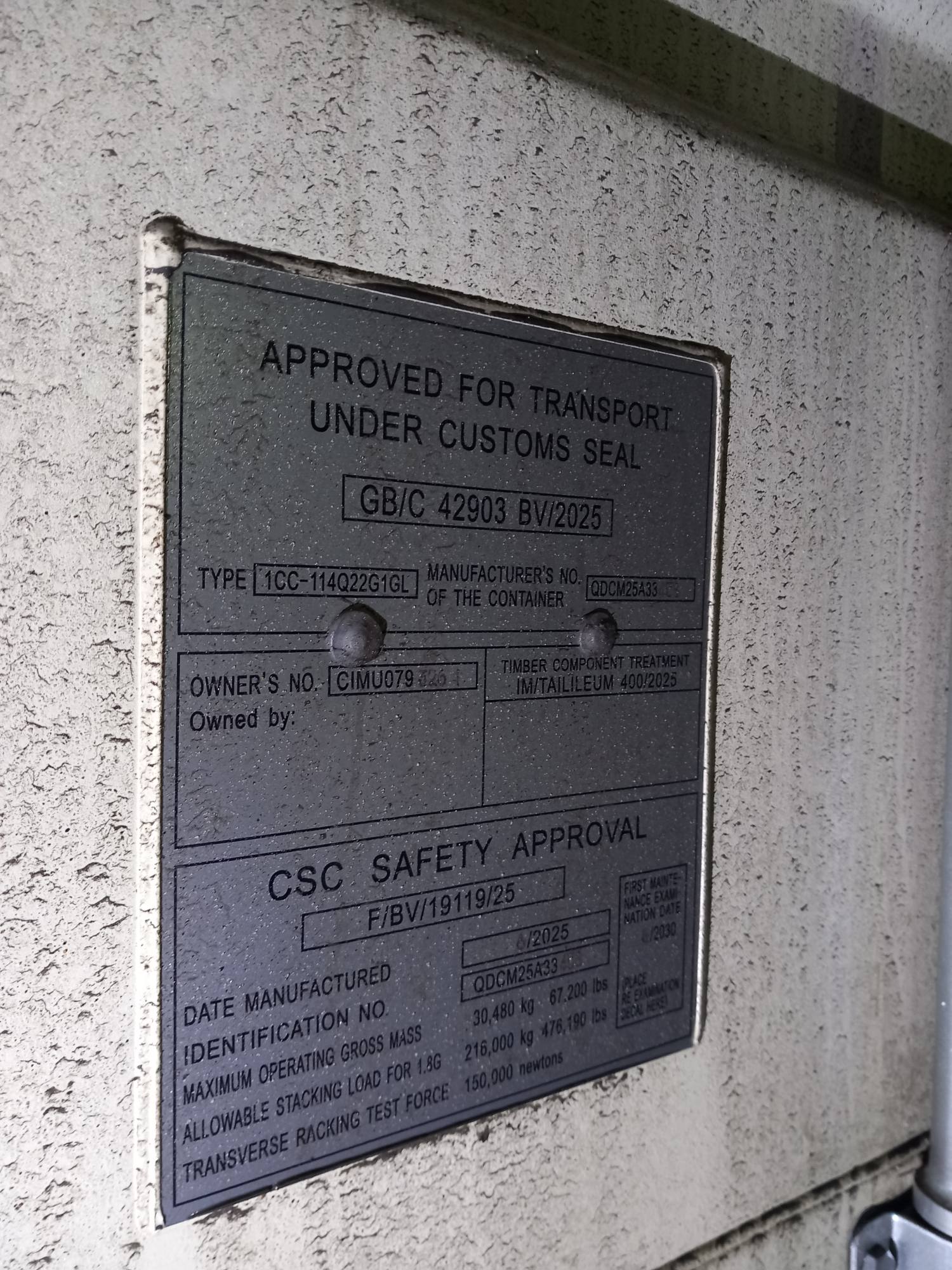 Морской контейнер CIMU0793261