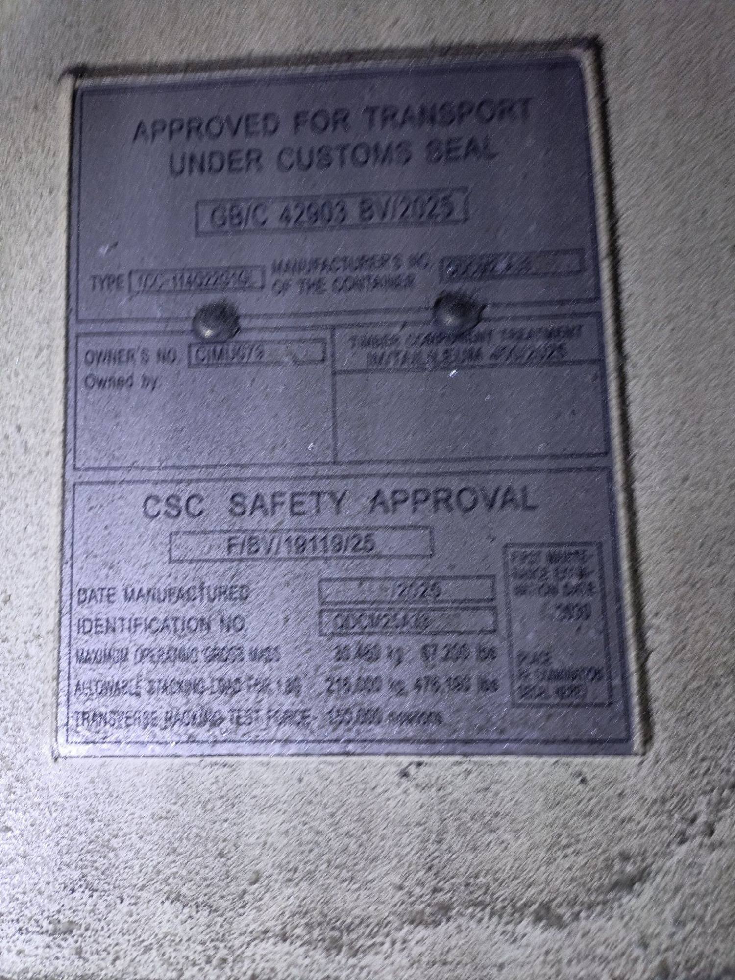 Морской контейнер CIMU0794587