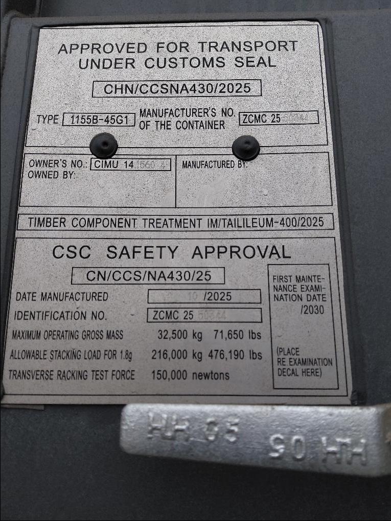 Морской контейнер CIMU1415604