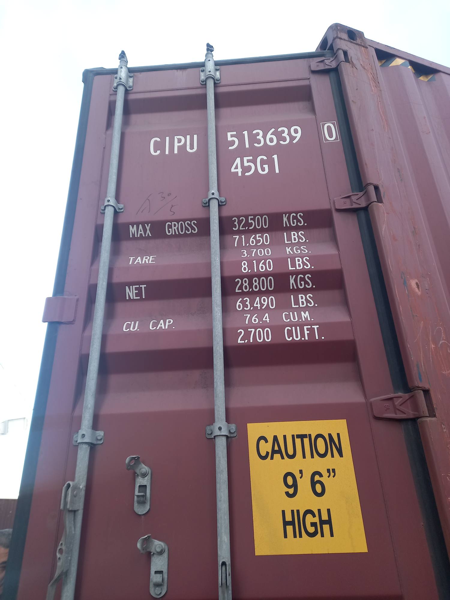 Морской контейнер CIPU5136390