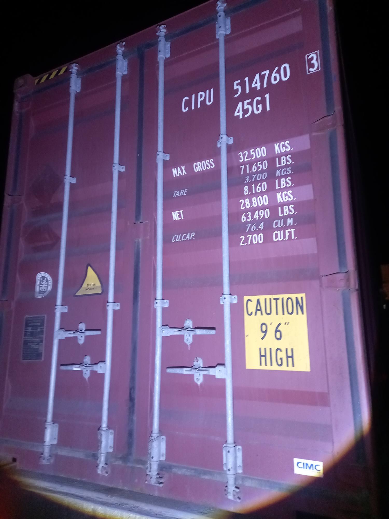 Морской контейнер CIPU5147603