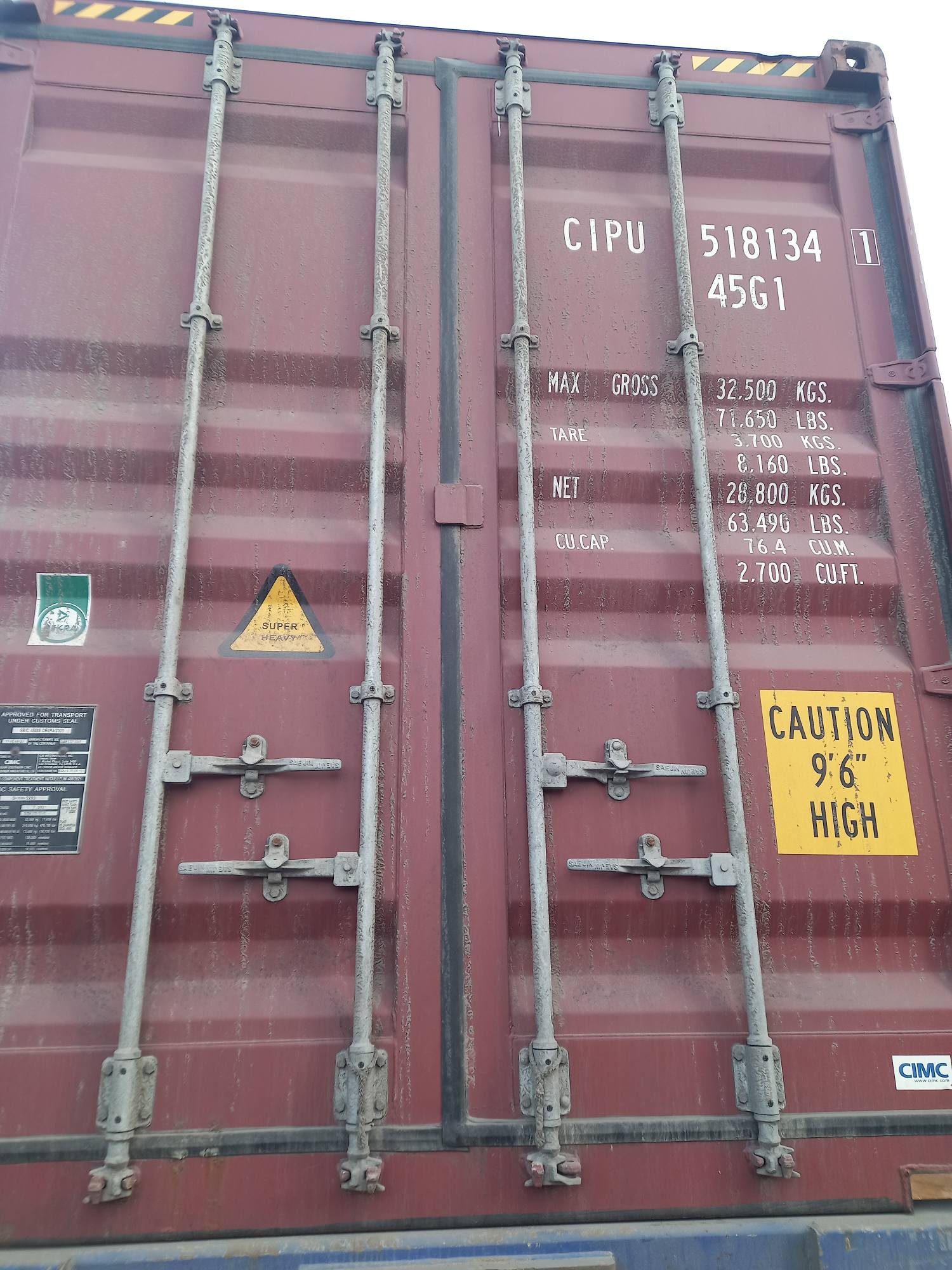 Морской контейнер CIPU5181341