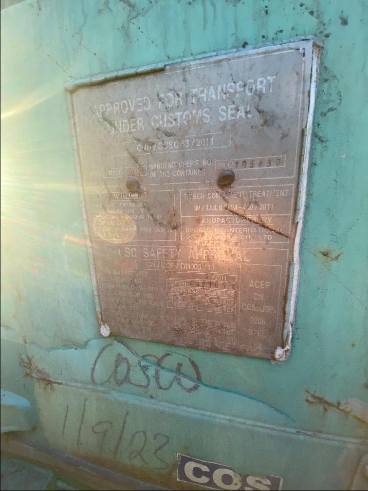 Морской контейнер DFSU2957654