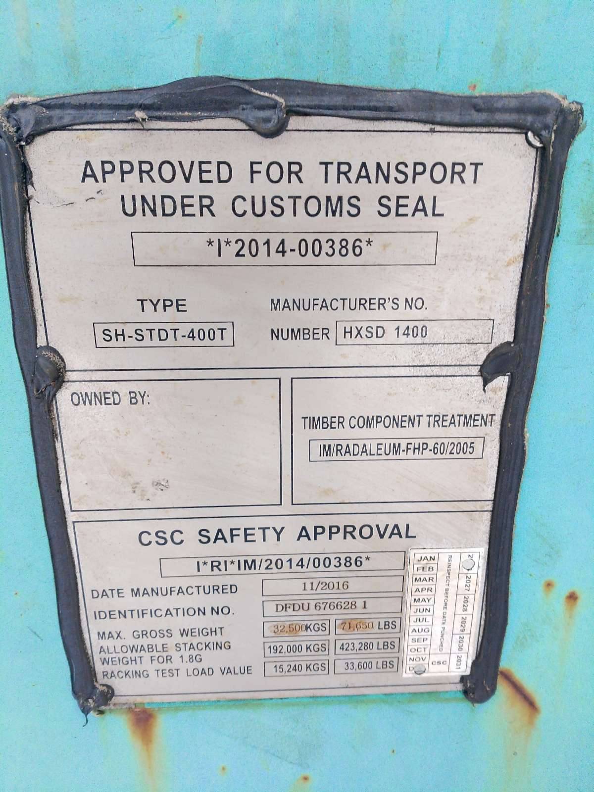 Морской контейнер DFSU6766281