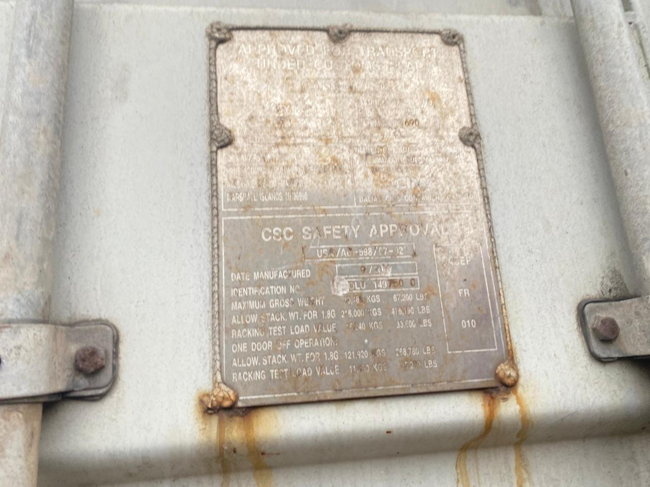 Морской контейнер EOLU1497500