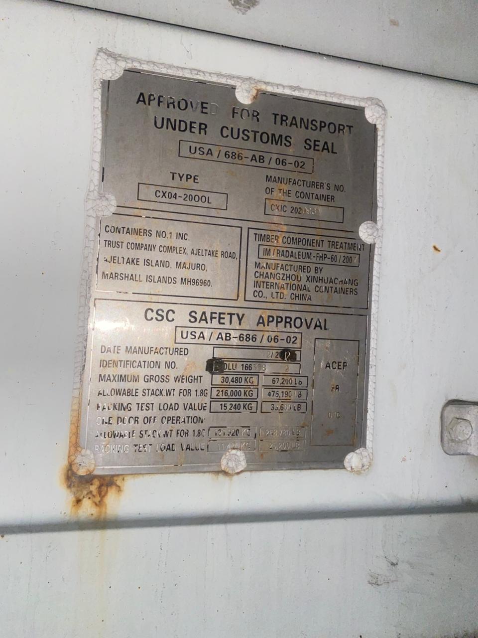 Морской контейнер EOLU1663582